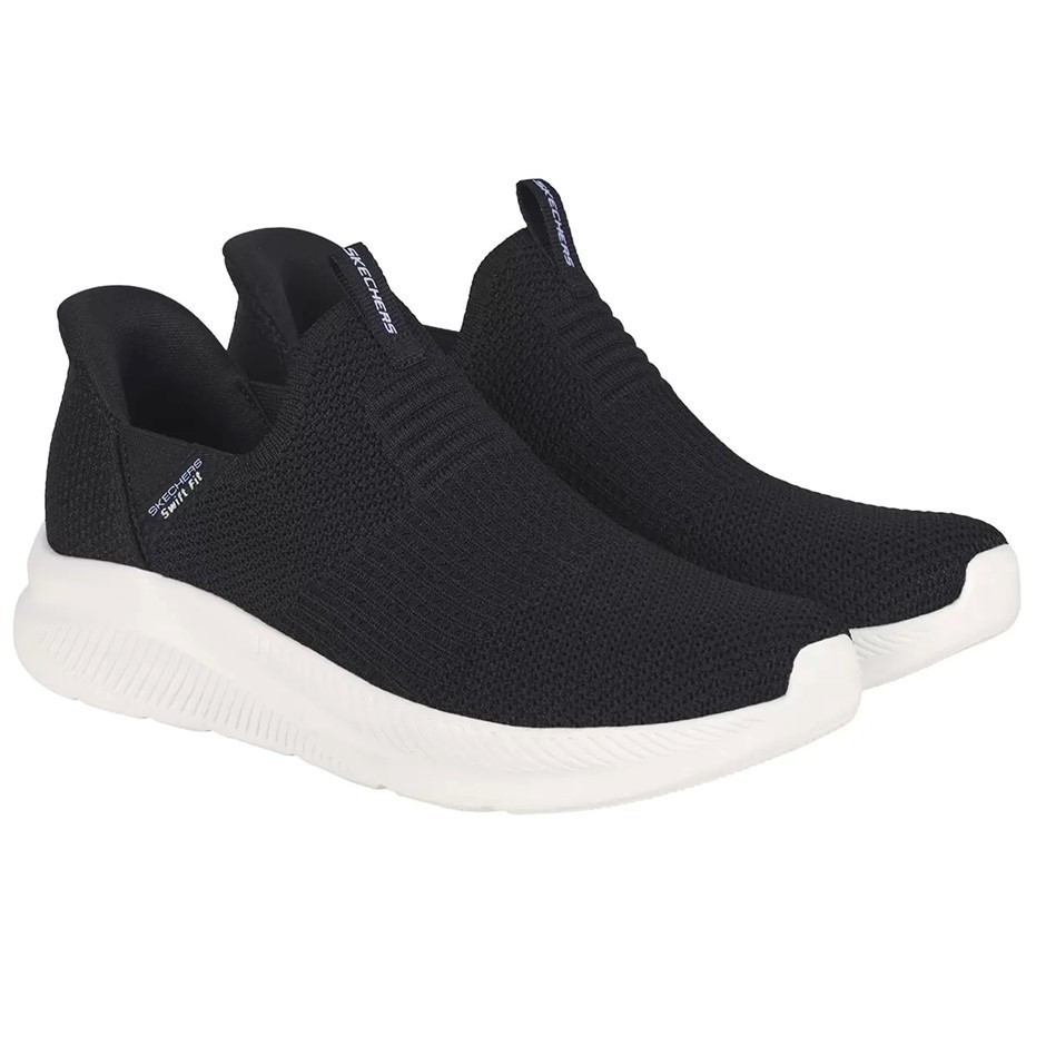 SKECHERS Women's Swift Fit Sneakers, Size US7.5 / UK4.5, Black, 179083. Bu