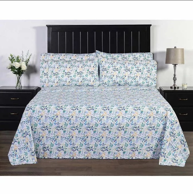CHARISMA Queen 6 Piece Sheet Set, Peyton, 100% Polyester Microfiber.