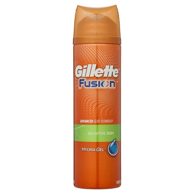3 x GILLETTE Fusion Hydra Gel Sensitive Skin, 195g. Buyers Note - Discount