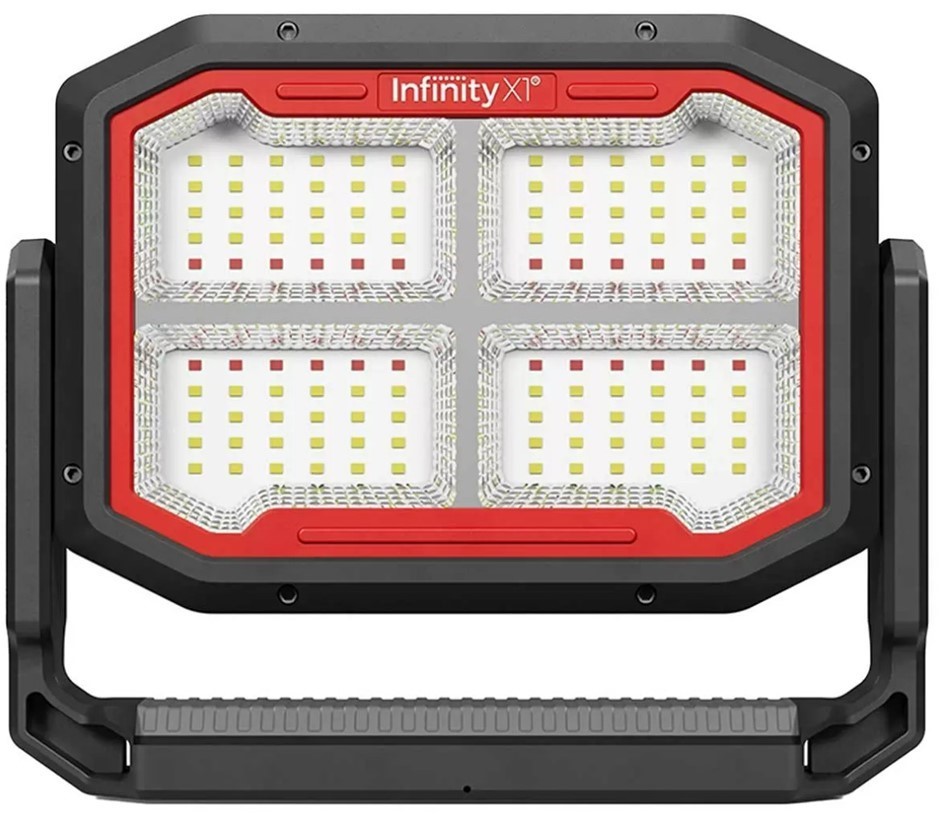INFINITY X1 Dual Powered Solar Work Light, 3000 Lumen. NB: Missing charging