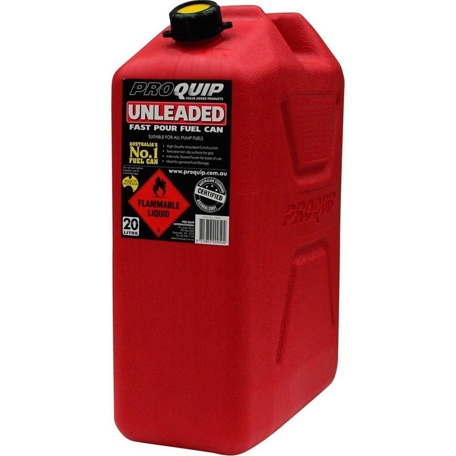 PROQUIP 20L Petrol Jerry Can N.B. Has had minor use.