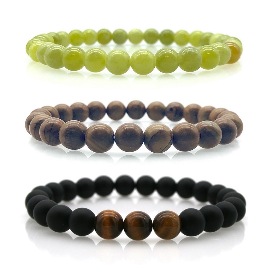 M&N Emporium - Men's Gemstone Beaded Bracelets Collection