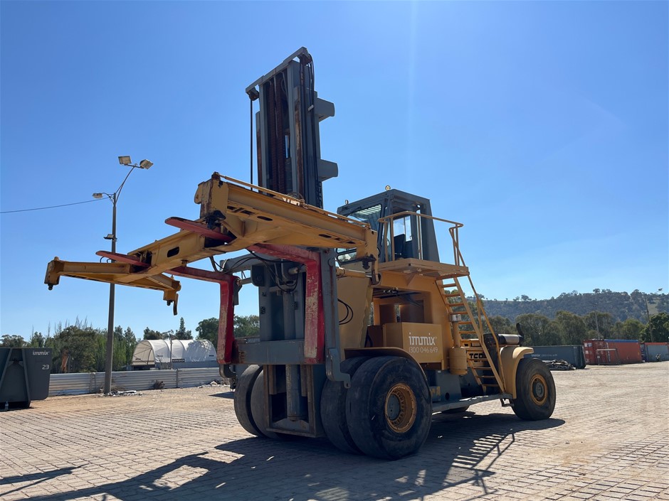 1987 Hyster H800A Counterbalance Container Handler Forklift Auction ...