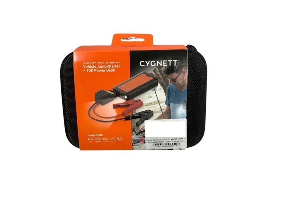 CYGNETT Vehicle Jump Starter & 10K Power Bank. NB: Not in original packagin