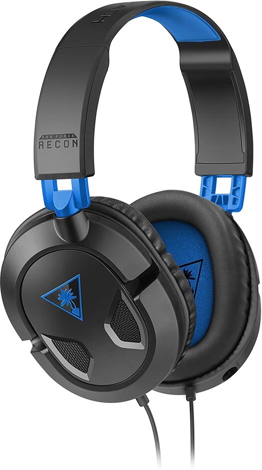 TURTLE BEACH Recon 50P Gaming Headset for PS5, PS4 Pro & PS4, Black/Blue.