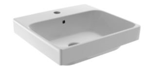 Rectangle Semi-Inset Basin,1 Taphole, Plug & Waste Excluded