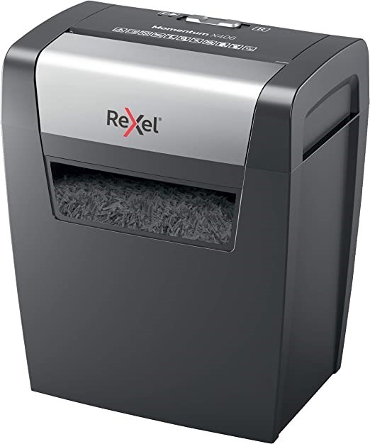 REXEL X406 Cross Cut Momentum Shredder, 2104569AU. NB: Minor Use & Not in O