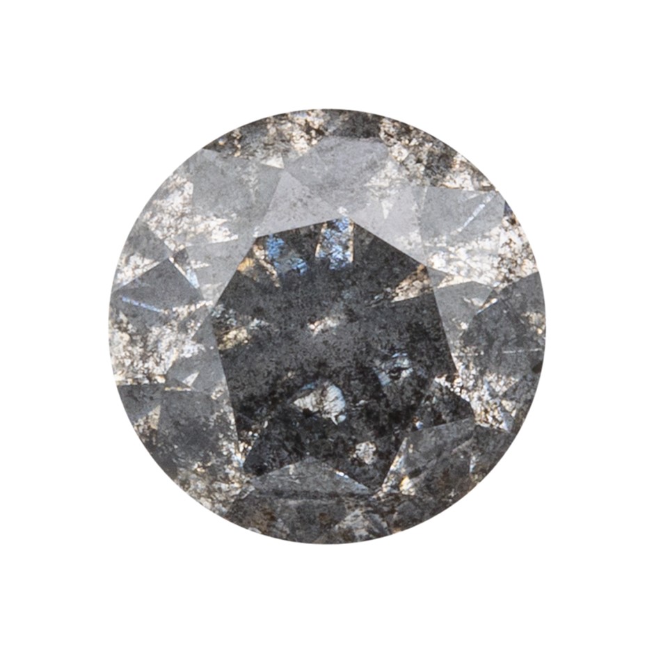 0.16ct Natural Grey Diamond Round Brilliant Cut