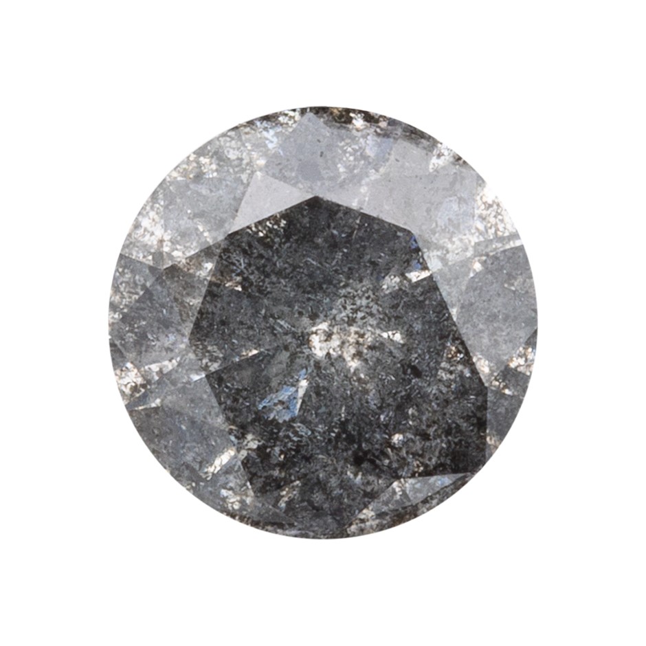 0.16ct Natural Grey Diamond Round Brilliant Cut