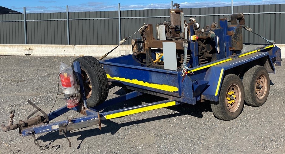 2014 MJM Abrasive 8x6 Tandem Trailer with Motor & Pump