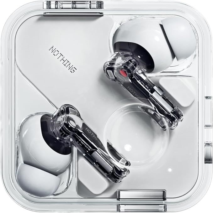 NOTHING EAR 2024 White, 45 dB Smart ANC, 24-bit Hi-Res Audio, Up to 40.5 Ho