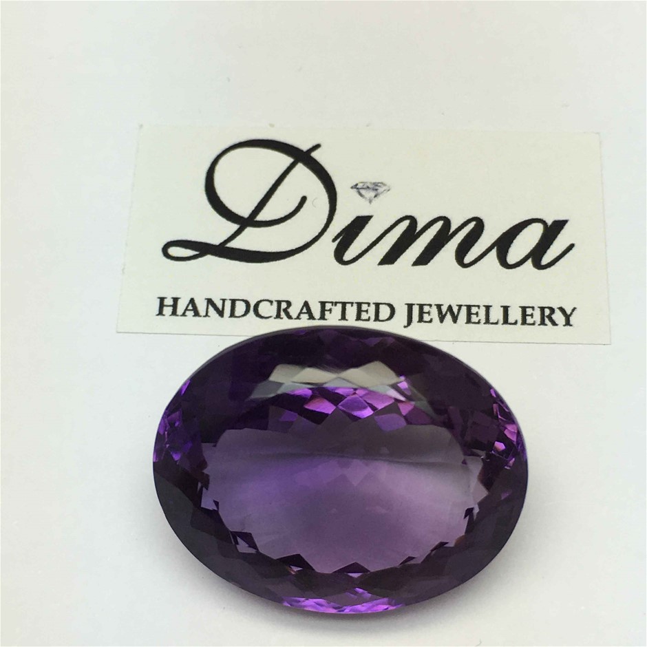 One Stone Amethyst Oval 44.44ct