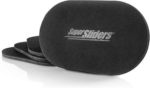 SUPER SLIDERS 5 3/4" x 9 1/2" Oval Reusable Furniture for Hard Surfaces - E