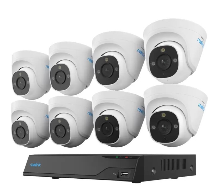 Reolink 4K Professional NVR With 8 x P334 Dome Cameras, PS4KD05-8.