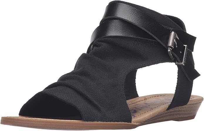 BLOWFISH Women's Balla Wedge Sandal / US10 Medium, Black. Buyers Note - Di