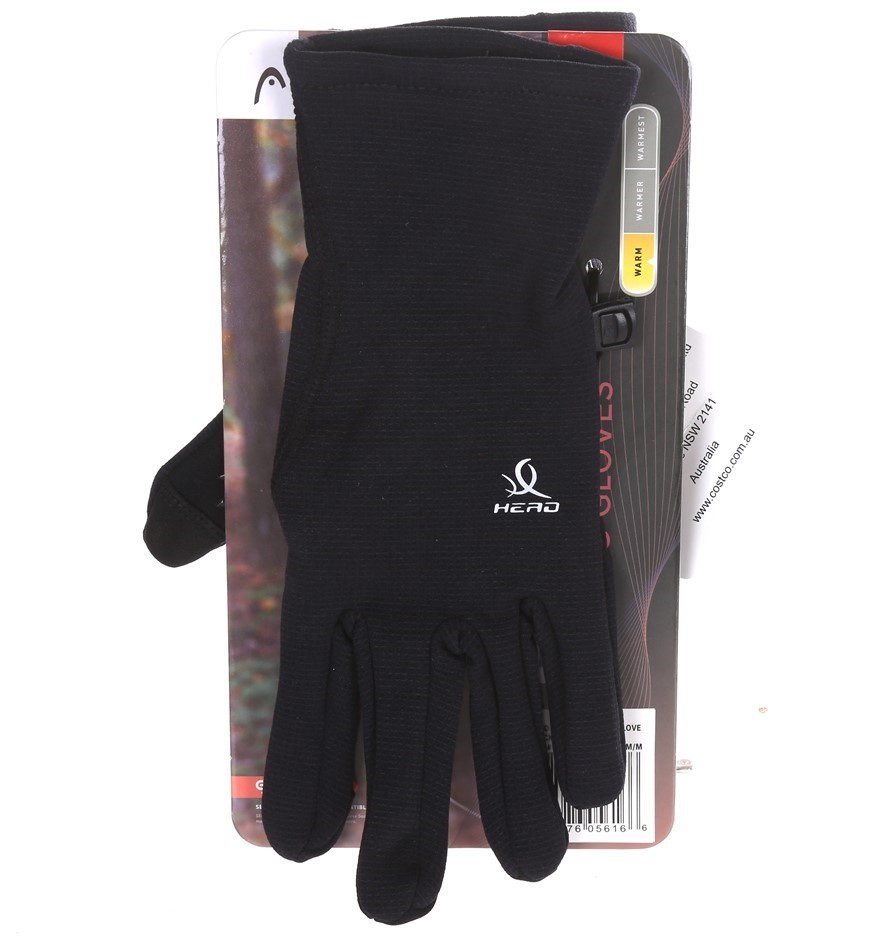2 x HEAD Women's Thermal FUR Gloves, Size L, Touchscreen Compatible, Black.