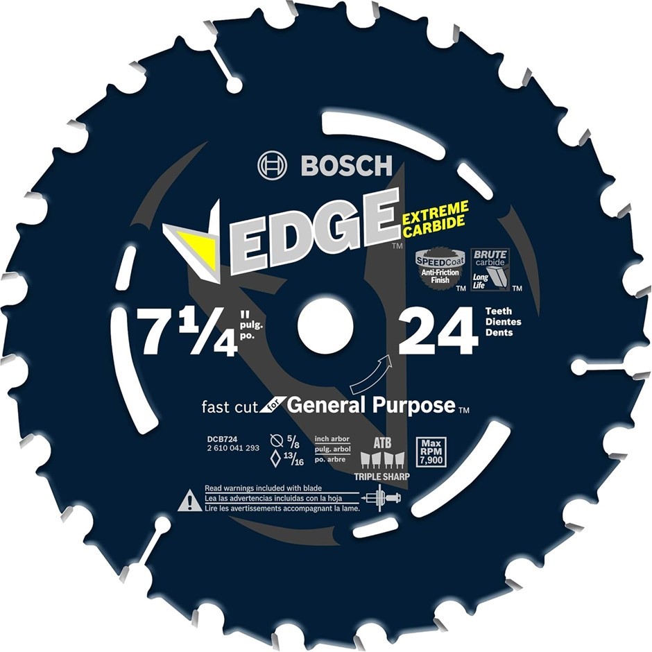 BOSCH 7-1/4 In. 24 Tooth Daredevil Portable Saw Blade Framing.