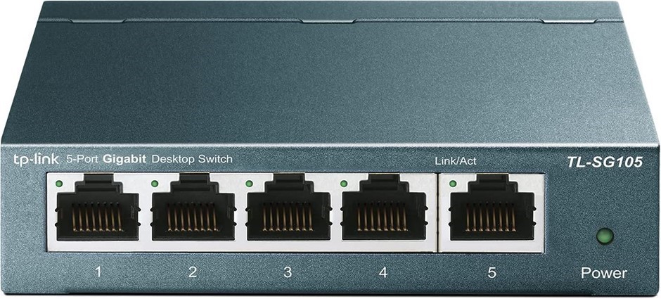 TP-LINK 5-Port Gigabit Ethernet Network Switch, Sturdy Metal w/ Shielded Po