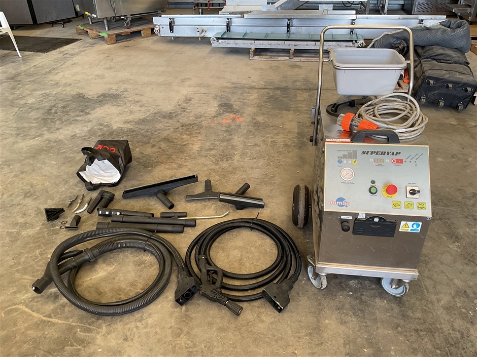 Supervap Industrial Steam & Vacuum Cleaner on Wheels