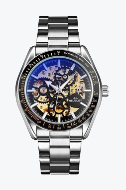 HEUGUET 'Mark 1' Men's Automatic Openworked Watch