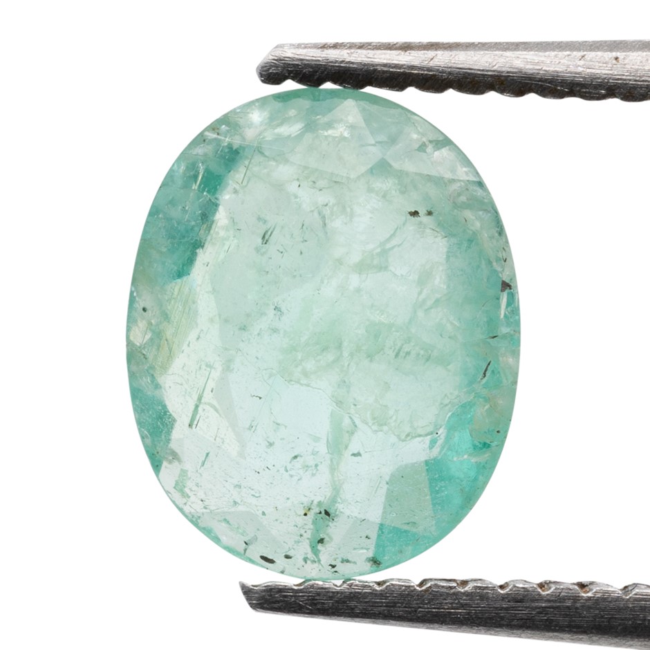 0.85ct Radiant Natural Emerald - Oval Cut