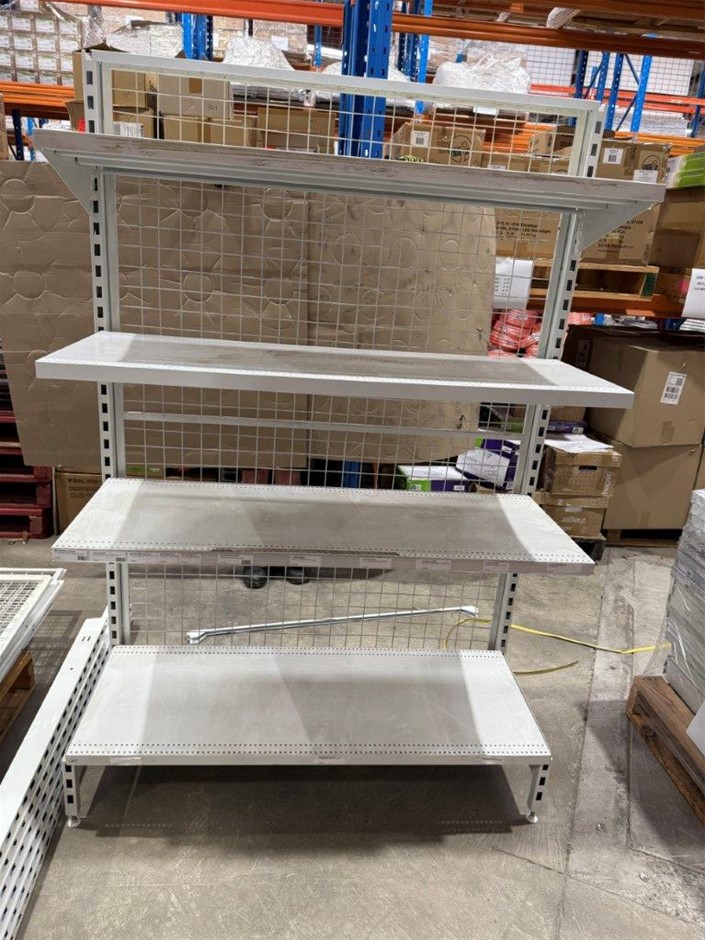 No Reserve Adjustable White Storage Shelving Units 