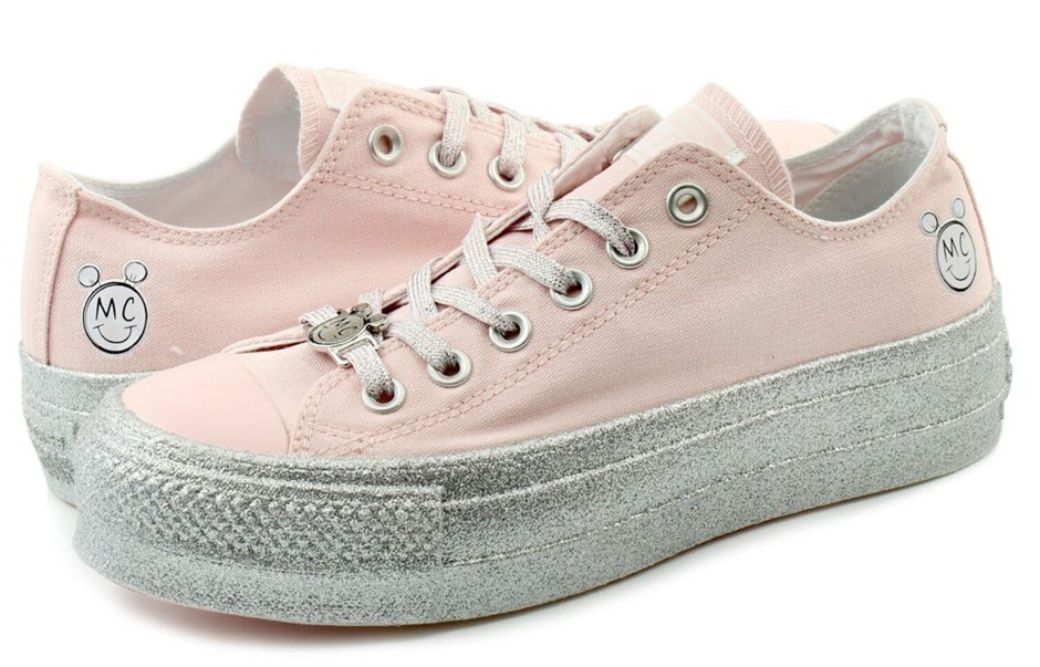 CONVERSE Womens Chuck Taylor Lift Low Miley Cyrus, Size US 7, Pink Dogwood.
