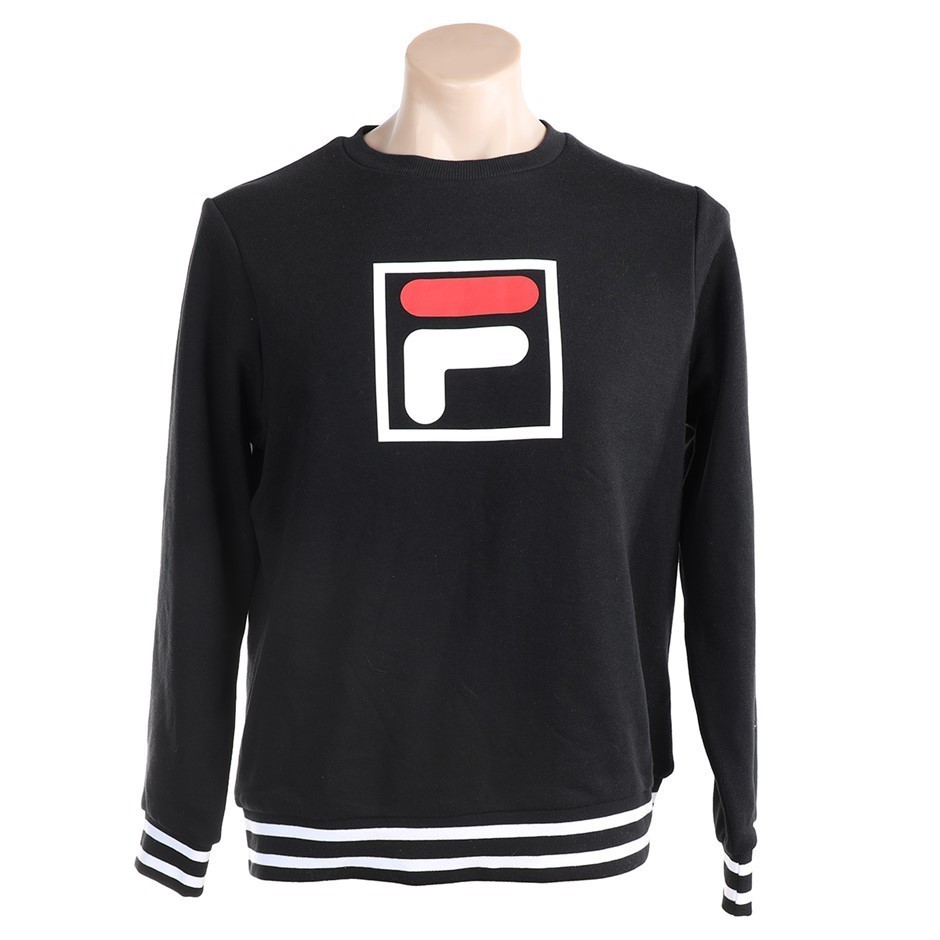 FILA Alex Crew, Size S, Cotton/Polyester, Black (001), 133106. Buyers Note