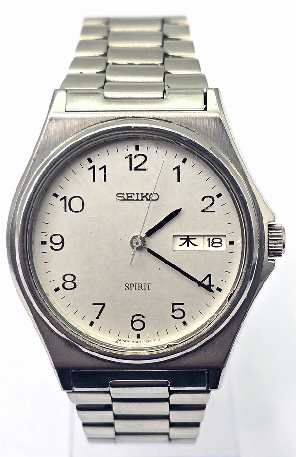 No Reserve Rare Vintage Seiko 7N48-5000 Mens Spirit Watch