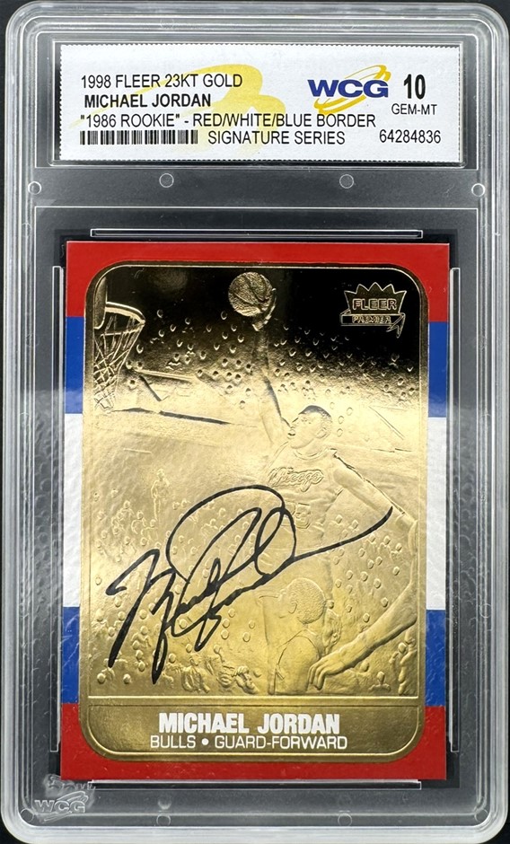 No Reserve Gold Michael Jordan '1986 Rookie' Basketball Card