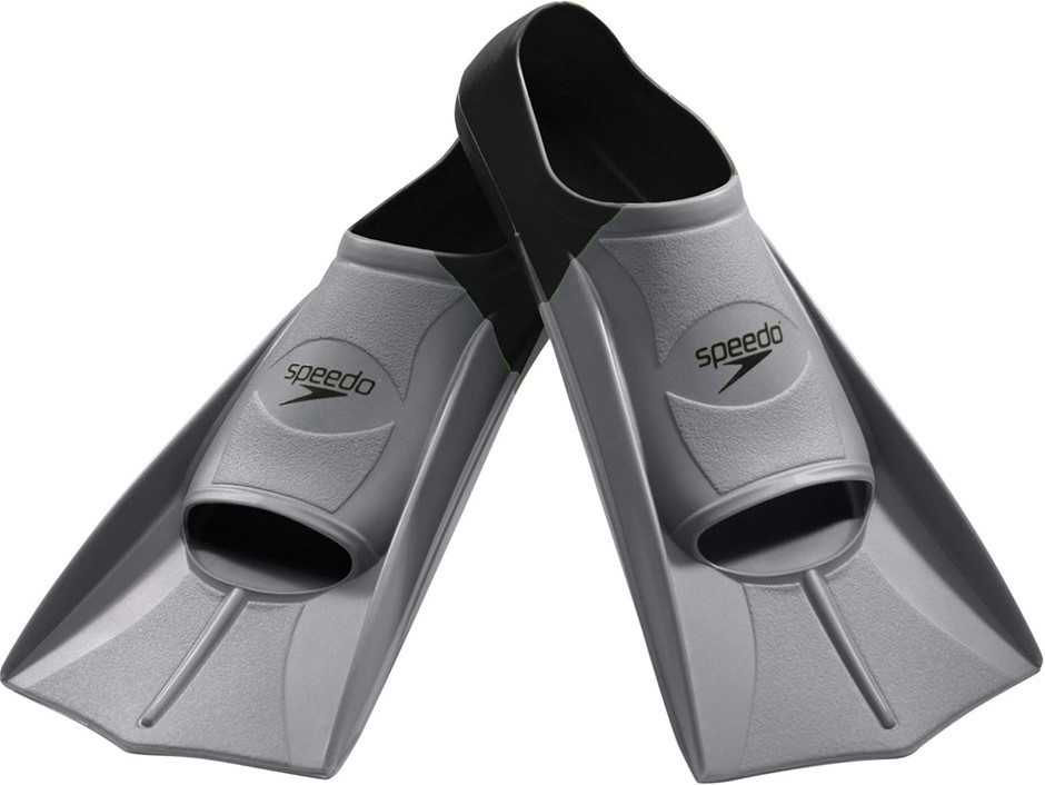 SPEEDO Unisex-Adult Swim Training Fins Rubber Short Blade, Size: 8.5-9.5 UK