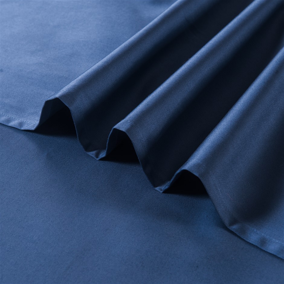 1200 Thread Count Egyptian Cotton Flat Sheet| Midnight Navy Blue | Single