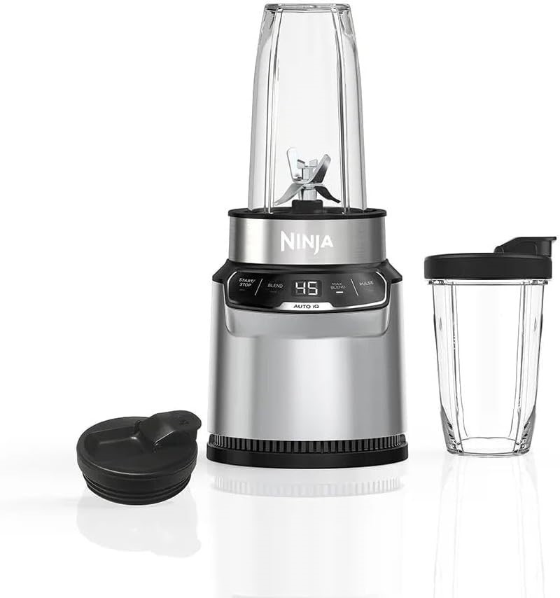 NINJA Nutri-Blender Pro with Auto-iQ, BN500, Cloud Silver. NB: Minor use.