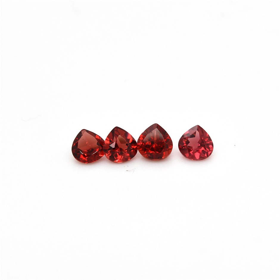 1.25 Ct Four Ct Pear Garnet Gemstone