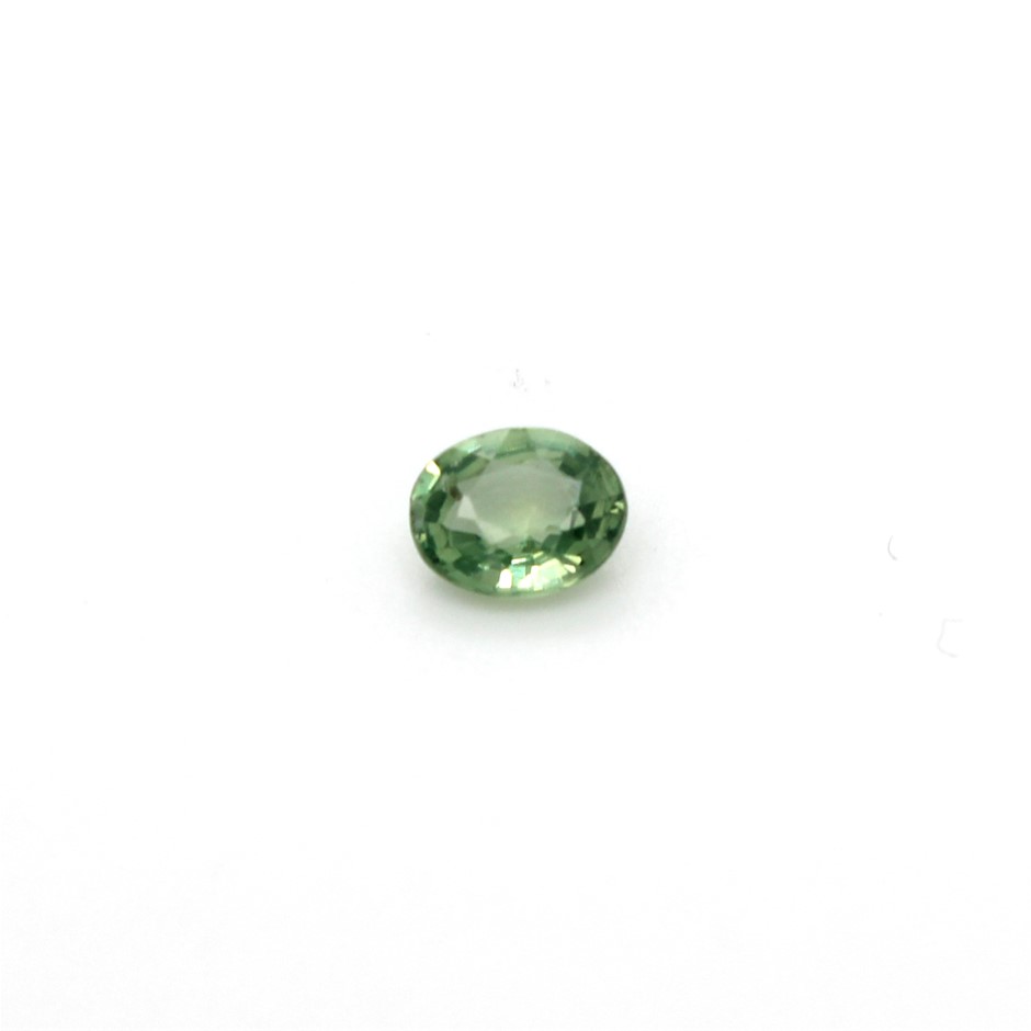 0.38 Ct Oval Green Sapphire Gemstone