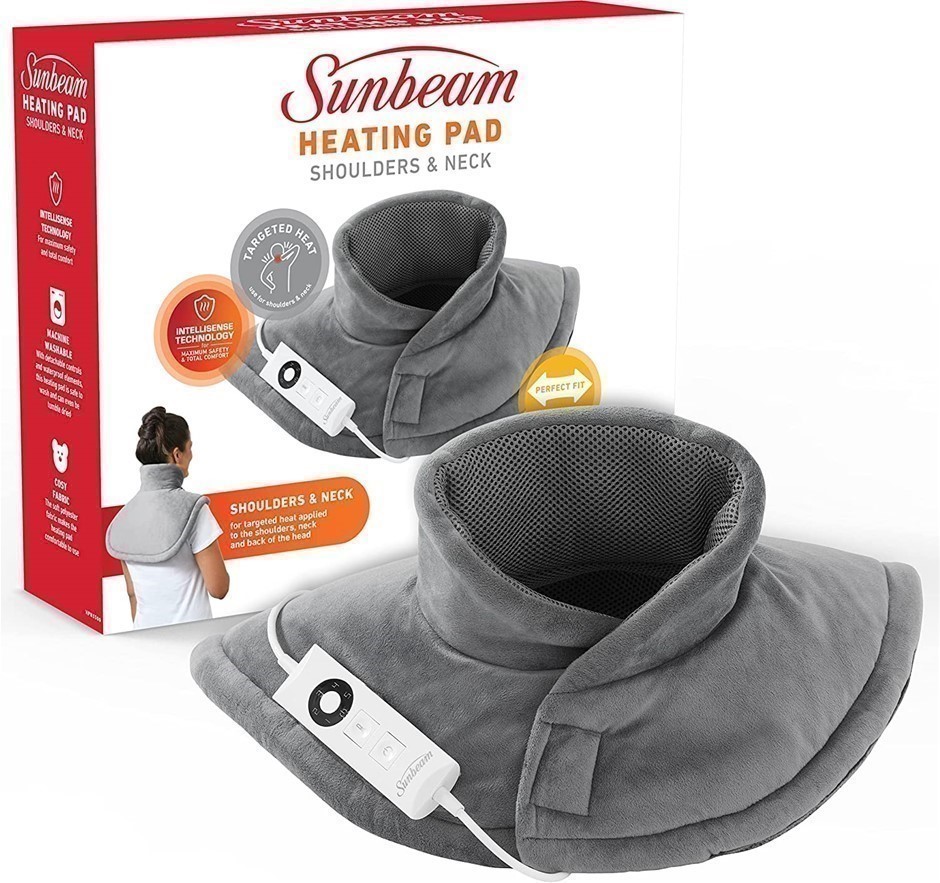 SUNBEAM Electric Heating Pad for Shoulders & Neck, 35.5 x 50cm, 5 Heat Sett