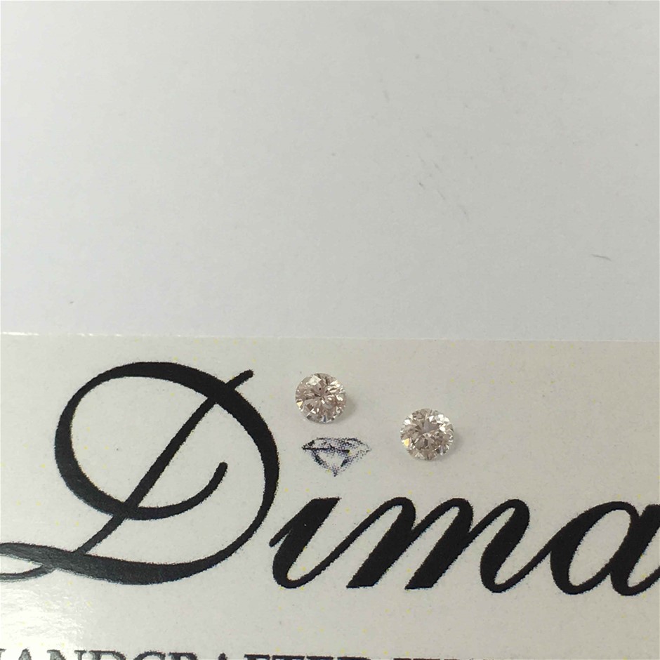 0.062ct Two Stones Pink Diamond Round