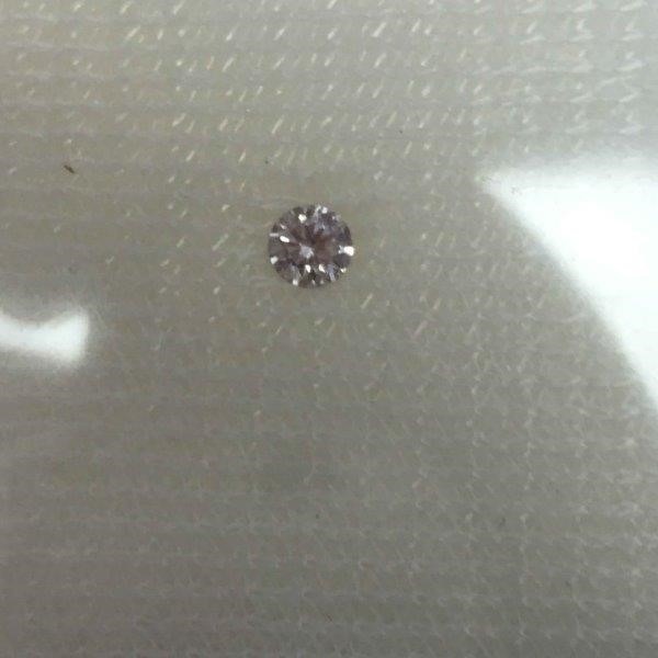 0.14ct One Stone Fancy Pink Diamond Round, SI2, With AIG Sealed