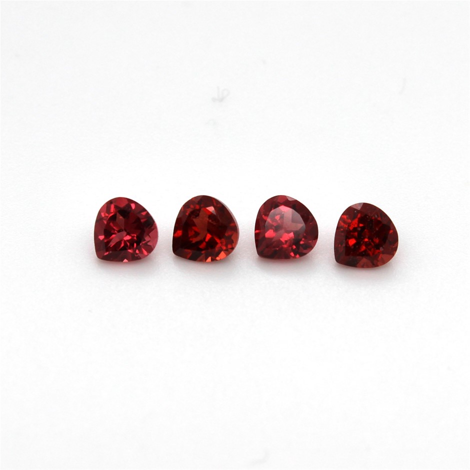 1.27 Ct Four Pear Garnet Gemstone