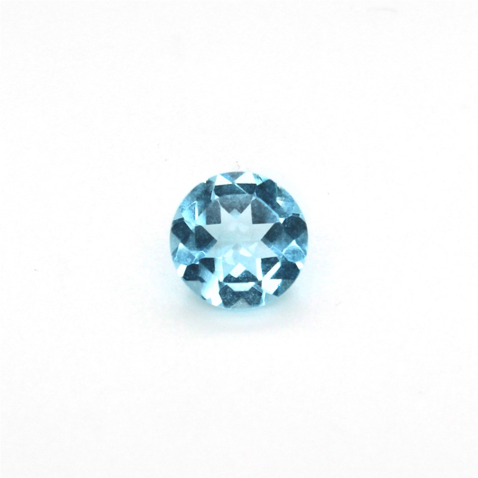 1.60 Ct Round Blue Topaz Gemstone