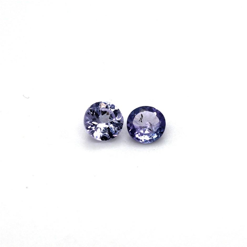 0.42 Ct Two Round Tanzanite Gemstone