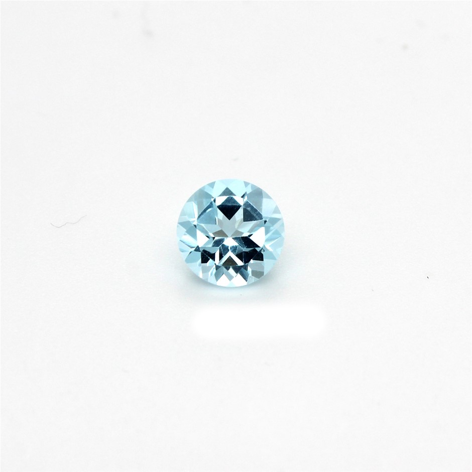 1.27 Ct Round Blue Topaz Gemstone