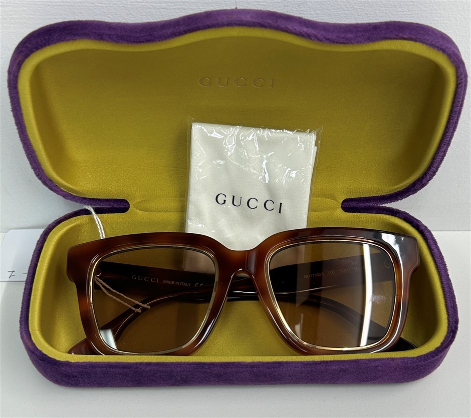 Men's Acetate Sunglasses Havana - Gucci main image 1