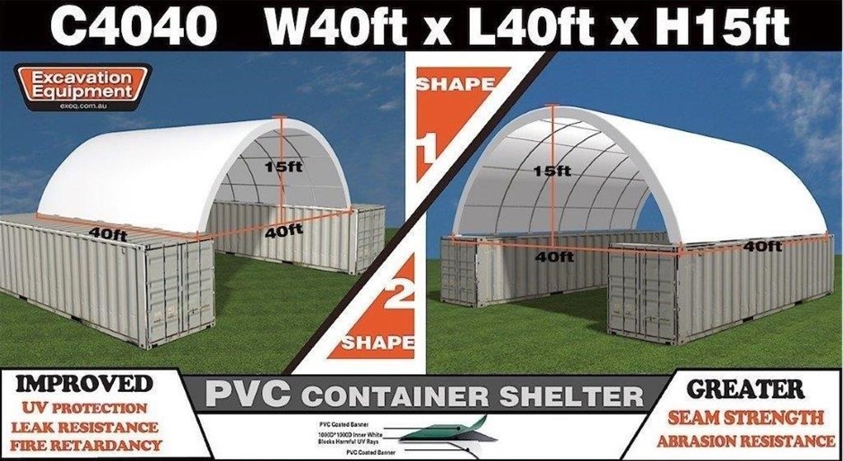 2025 Heavy duty 40ft Container Shelter (Unused)