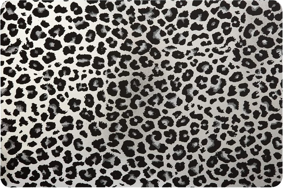 7 x MAXWELL & WILLIAMS Table Accents Leopard Placemat, 45x30cm, Silver.