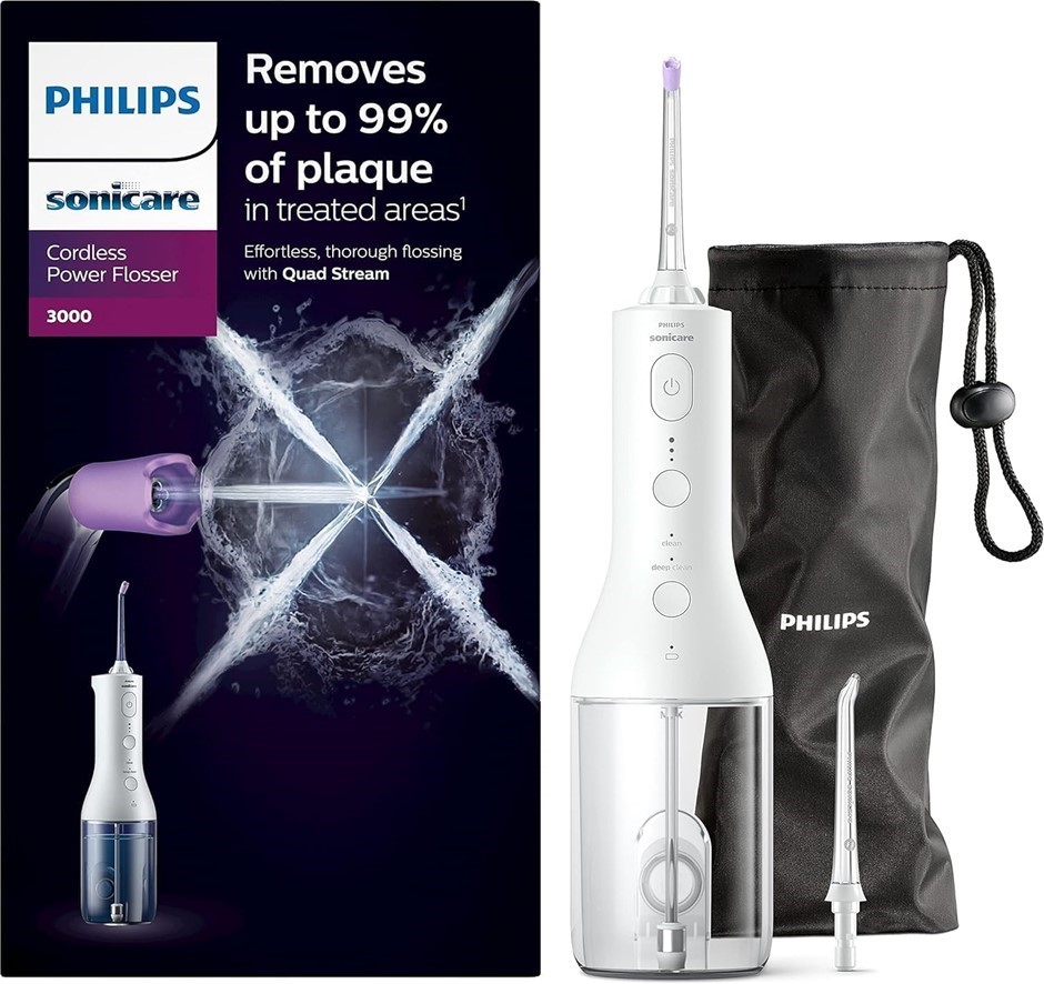 PHILIPS Sonicare Series 3000 Cordless Power Flosser, HX3826/31.