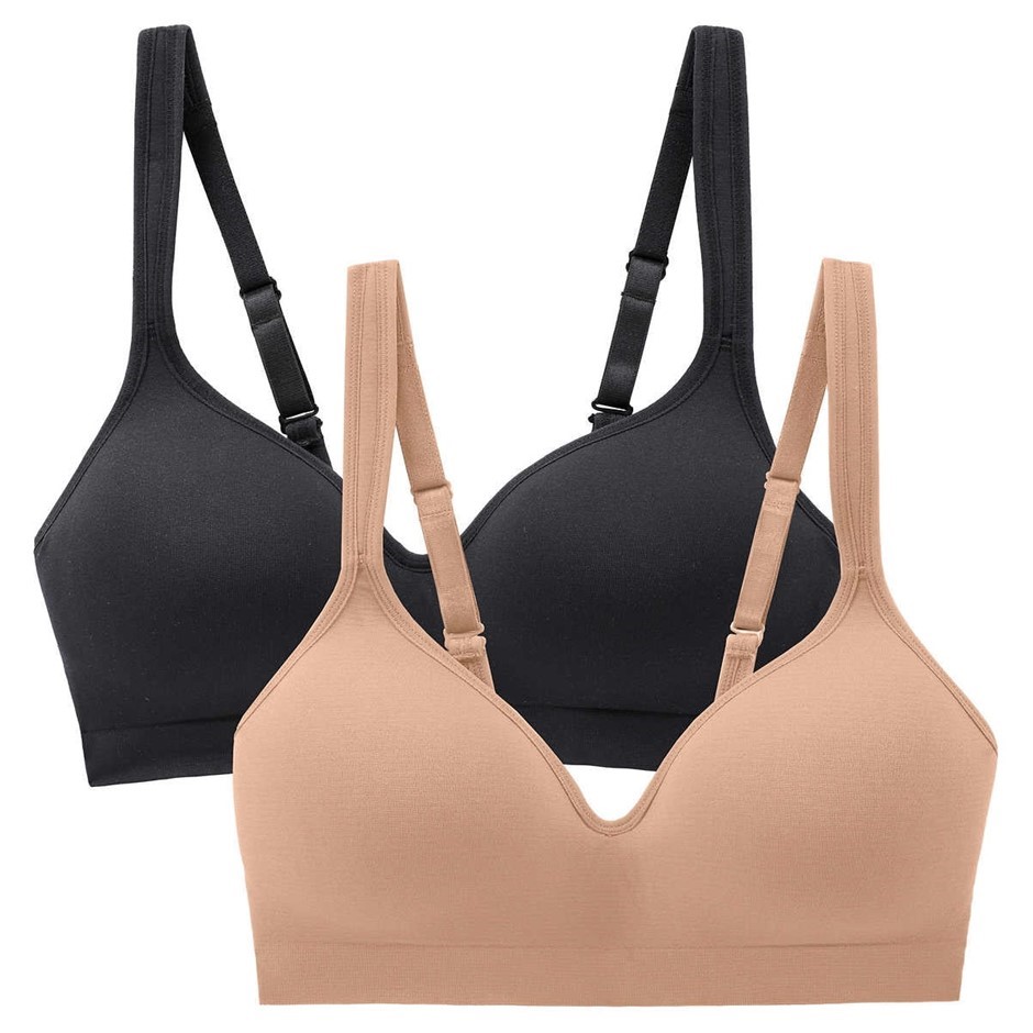 3 x CAROLE HOCHMAN Seamless Comfort Bras, Size XL, Assorted Colours. NB: im