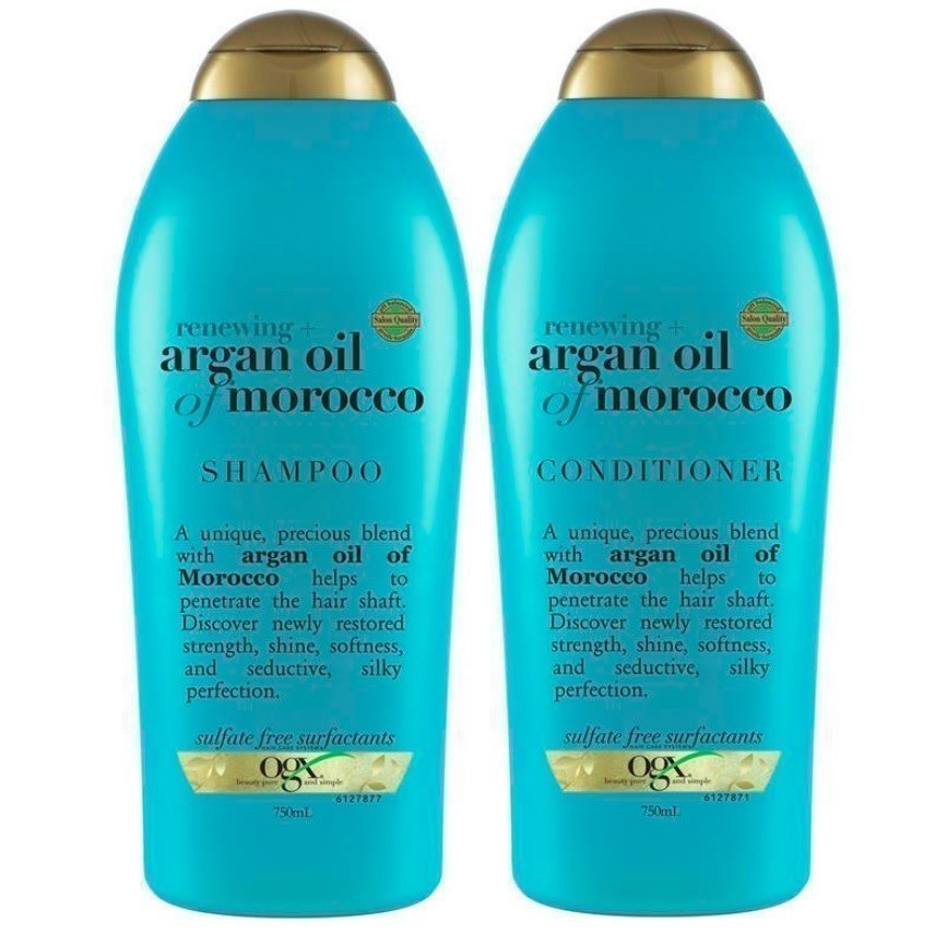 OGX Renewing + Argan Oil of Morocco Shampoo & Conditioner 750ml. NB: 1x dam