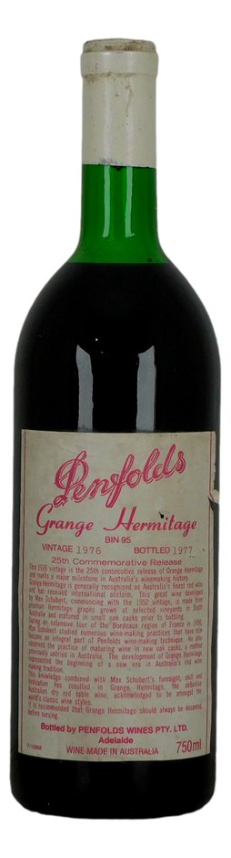 Penfolds Bin 95 Grange Hermitage 1976 (1x 750mL) SA.