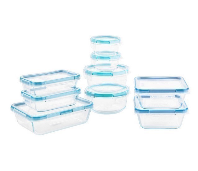 SNAPWARE 18pc PYREX Glass Food Storage Container Set.